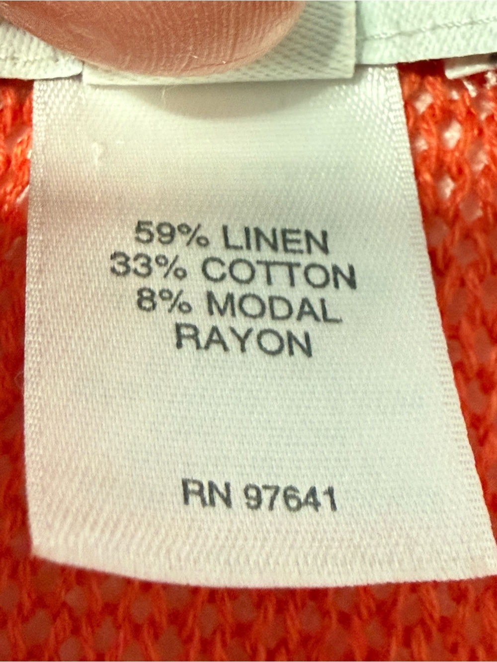 J. Jill Open-Front Orange Cardigan Sweater linen blend flaw - Picture 3 of 9